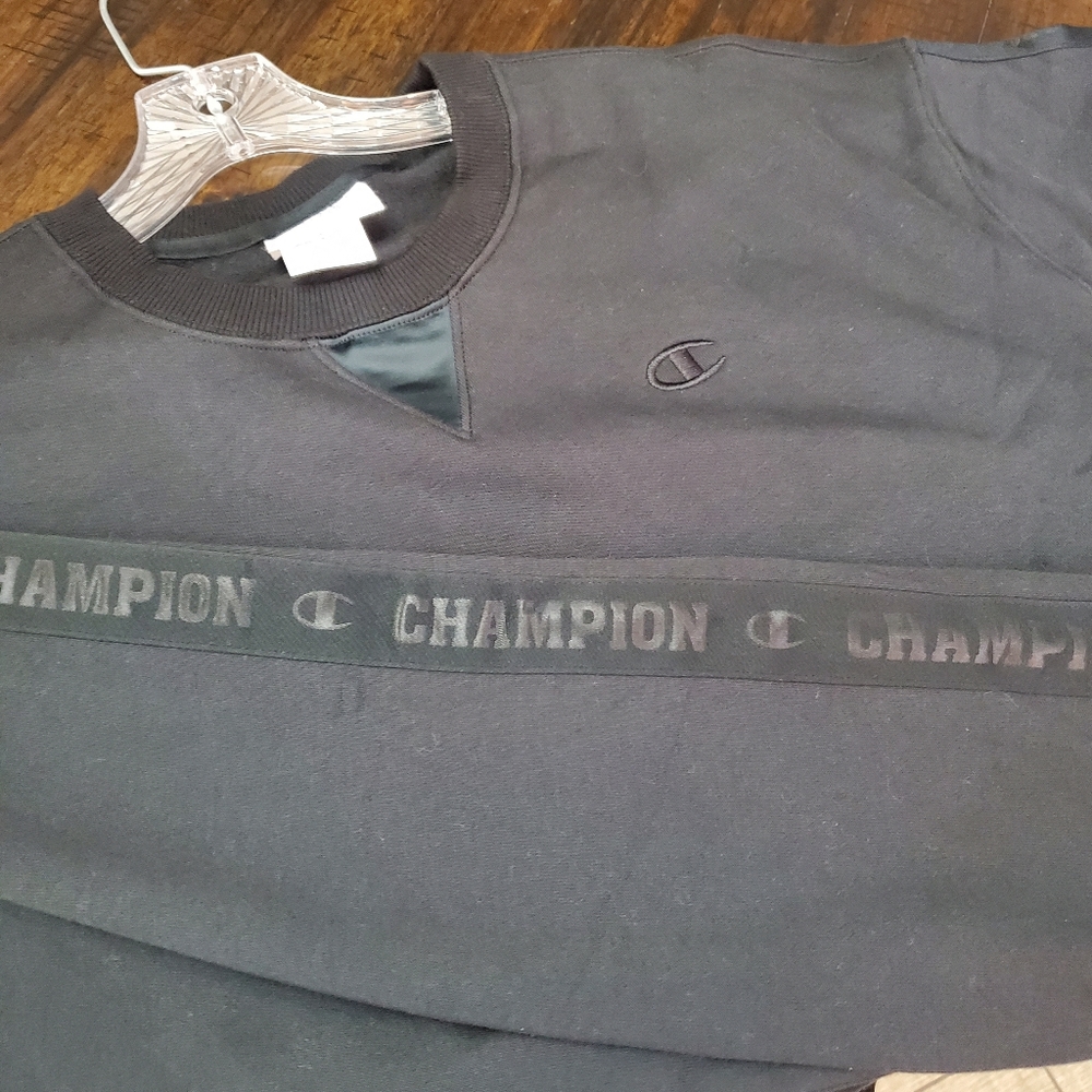 Champion Classic Fleece Cinched Bottom Crew Sweatshirt Women Size Large - Picture 7 of 9